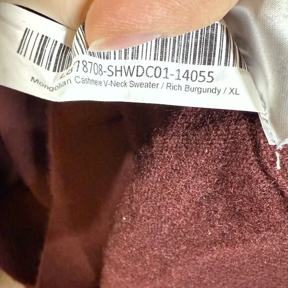Quince Womens Mongolian Cashmere Crew Neck Sweater XL Rich Burgundy - Picture 7 of 9